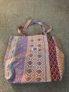 Multicolor Boho Patterned Tote Bag